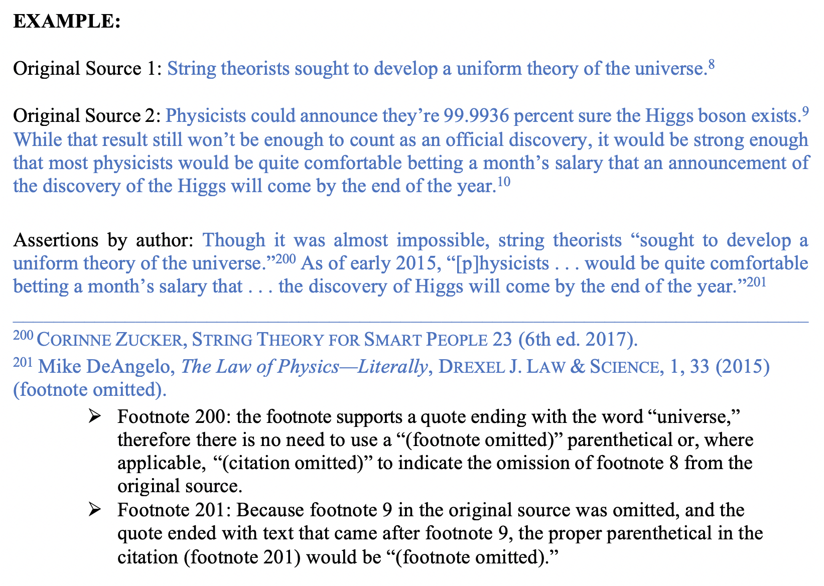 Footnote citation on sale
